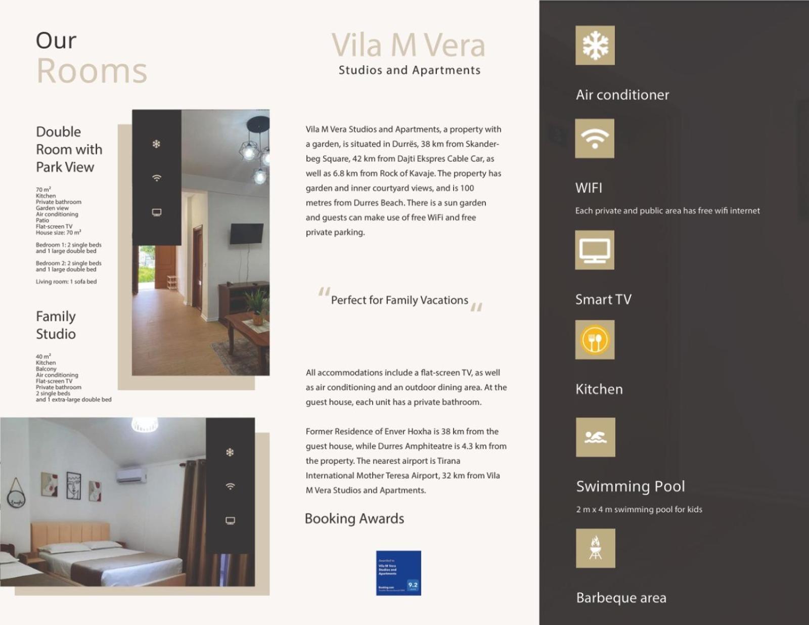 Vila M Vera Rooms With Kitchen And Apartments Durrës Extérieur photo